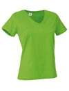 T-SHIRT V-NECK DAMSKI - SST2700 KIW - OCHRONA CIAŁA