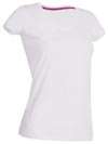 T-SHIRT DAMSKI V-NECK - SST9130 WHI - OCHRONA CIAŁA