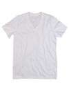 T-SHIRT MĘSKI V-NECK - SST9210 WHI - OCHRONA CIAŁA