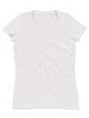 T-SHIRT DAMSKI V-NECK - SST9310 WHI - OCHRONA CIAŁA