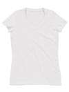 T-SHIRT DAMSKI V-NECK - SST9310 WHI - OCHRONA CIAŁA