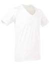 T-SHIRT MĘSKI V-NECK Z GŁĘBOKIM DEKOLTEM - SST9690 WHI - OCHRONA CIAŁA